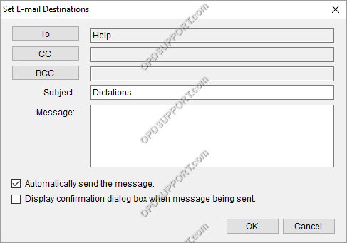 Automatically send dictations via email 2