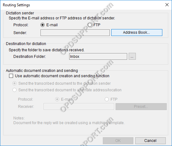 Dictation Routing via Email FTP 2