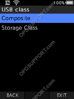 How to change the USB class on the recorder 3