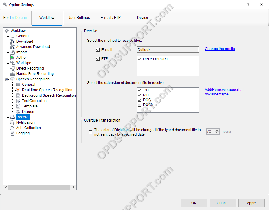 How to enable the Document Receive function 1