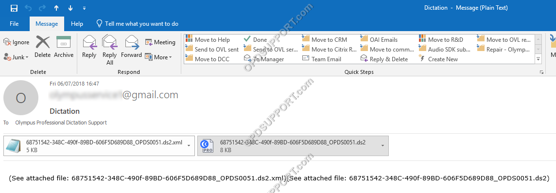 How to stop XML management files being sent 1blur