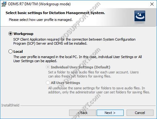 ODMS Client Workgroup Installation guide 6