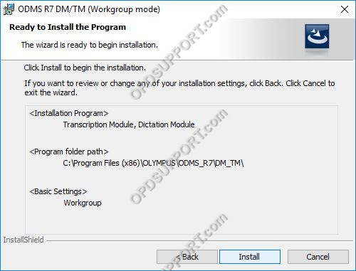 ODMS Client Workgroup Installation guide 7