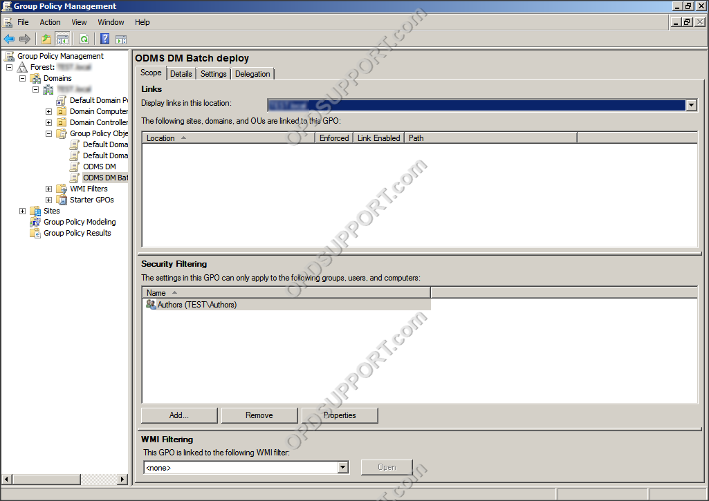 ODMS client workgroup installation 33