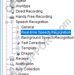 Real-time Speech Recognition Settings (ODMS  R7)