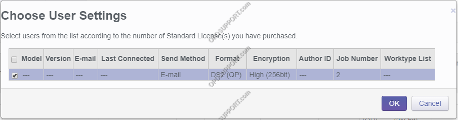 Select license to migrate