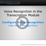 Voice Recognition in the Transcription Module