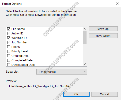 Wireless Download Format options