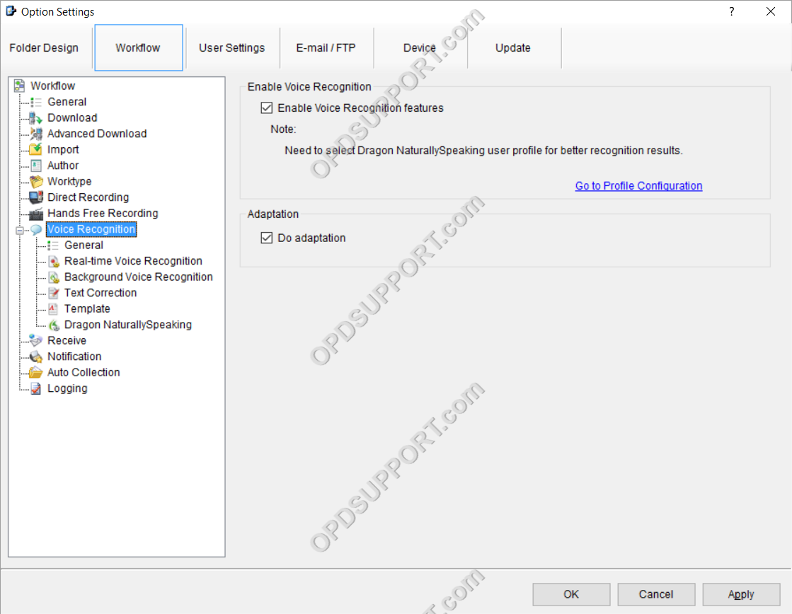 configuring voice recognition general settings 2