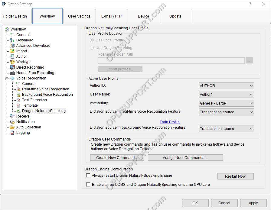 dragon naturallyspeaking settings 1