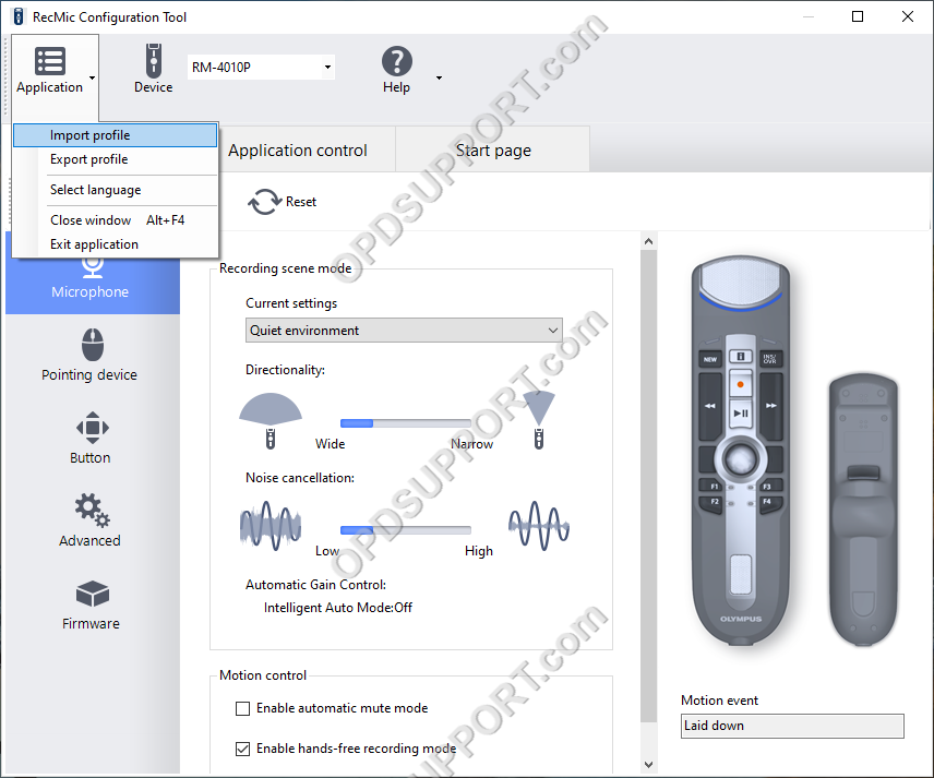 exporting importing profile recmic 2