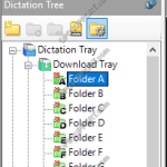 Cannot see dictations – Folders have red crosses