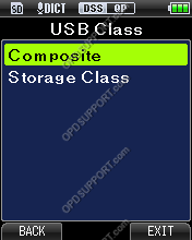 how to change the usb class 2