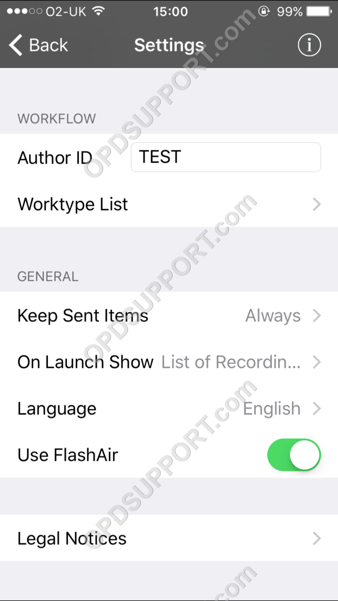 how to connect to a flashair card from the olympus dictation app 1