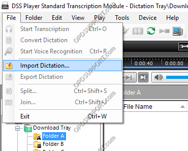 importing exporting dictations sr2 2