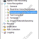 Background Voice Recognition Settings