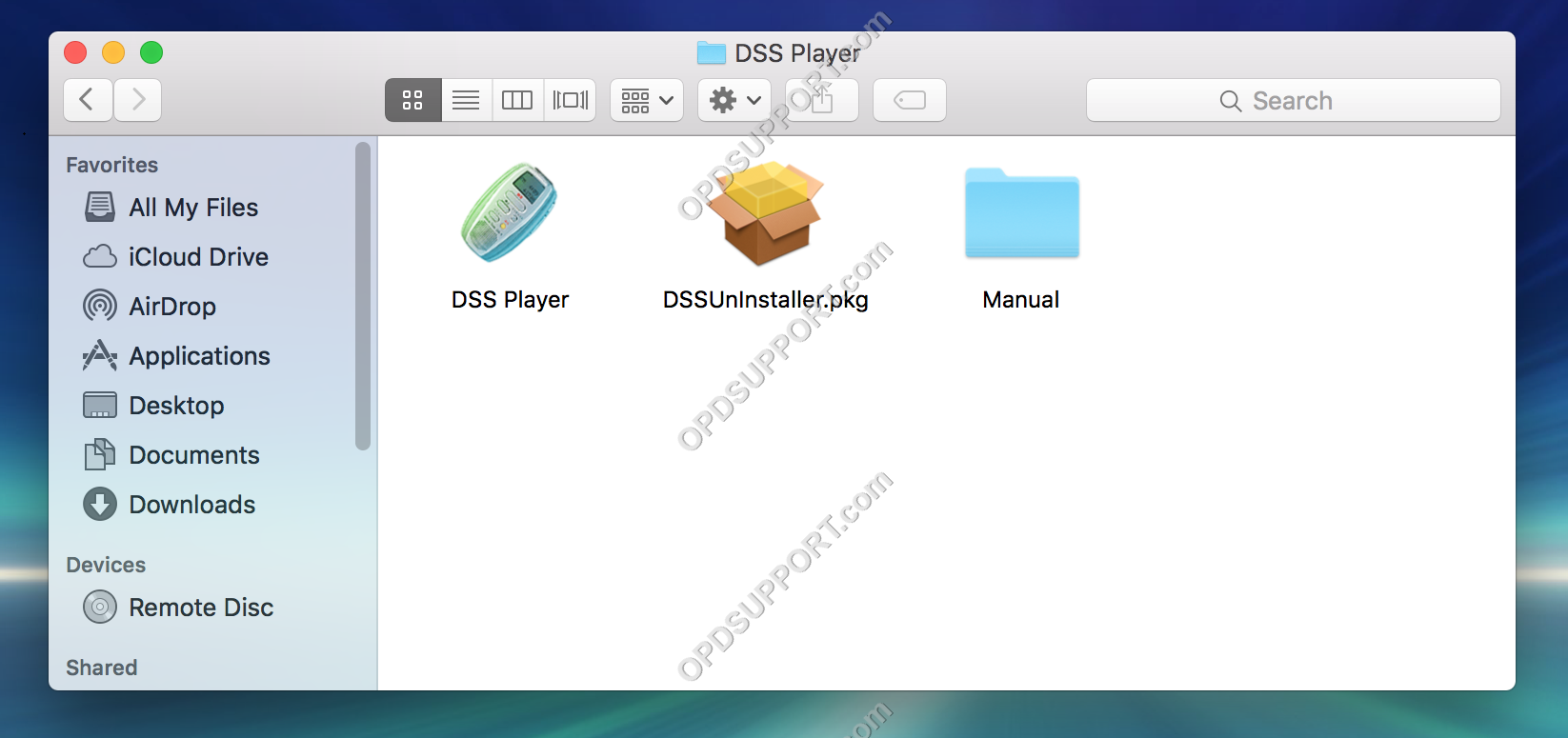 uninstall dss player for mac 2