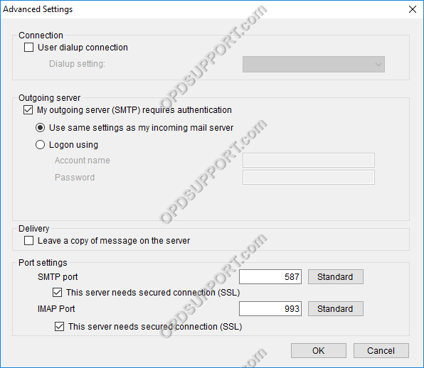 web email settings for major email providers 10