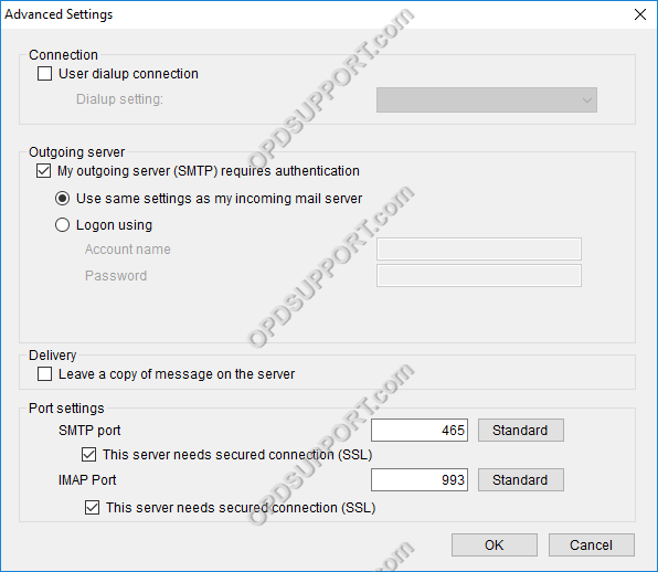 web email settings for major email providers 16