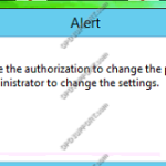 You do not have authorisation to change the profile